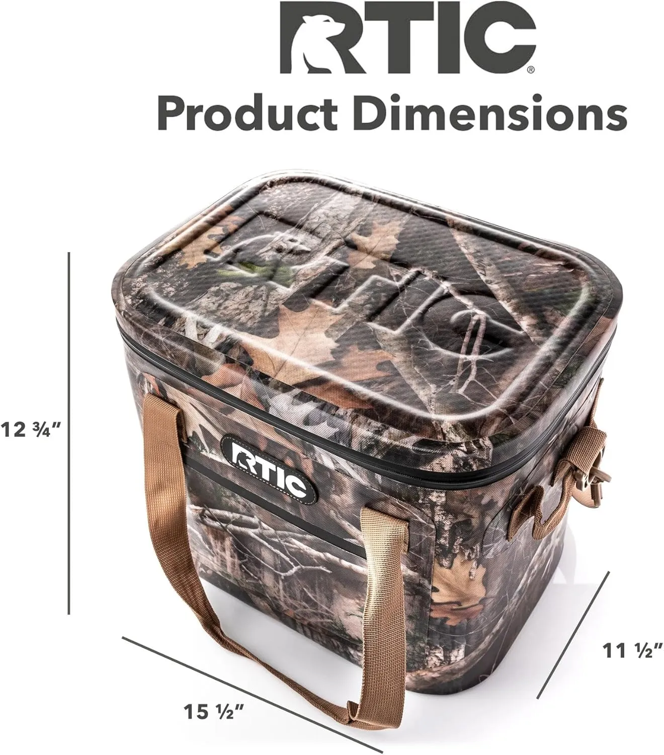 RTIC Ultra-Tough Soft Cooler 30 Can, Insulated Bag Portable Ice Chest Box for Lunch, Beach, Drink, Beverage, Travel, Camping, Picnic, Car, Trips, Floating Cooler Leak-Proof with Zipper