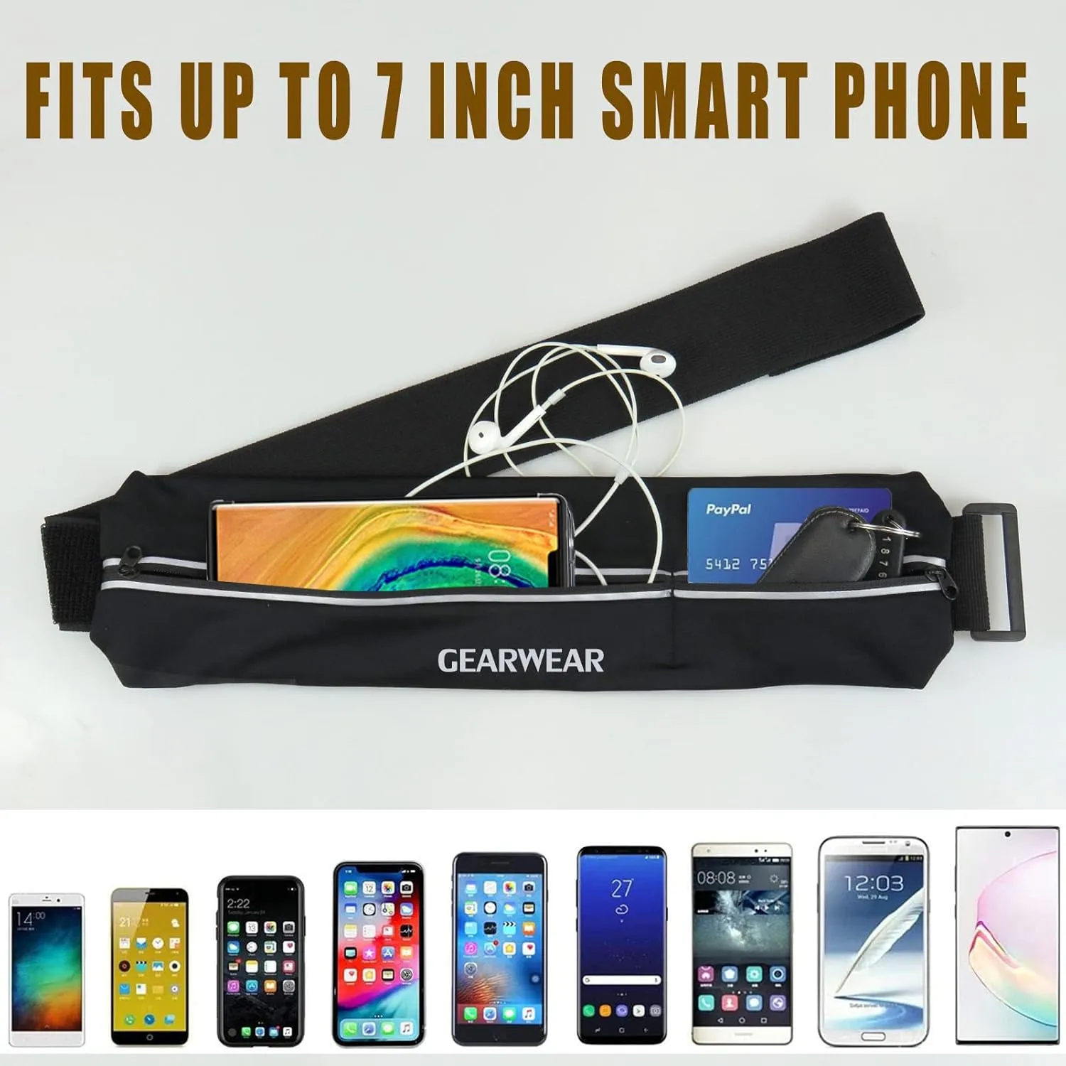 Running Belt | Runner Fanny Pack for Women and Men | Adjustble Waist Band Pack for Storage Phone