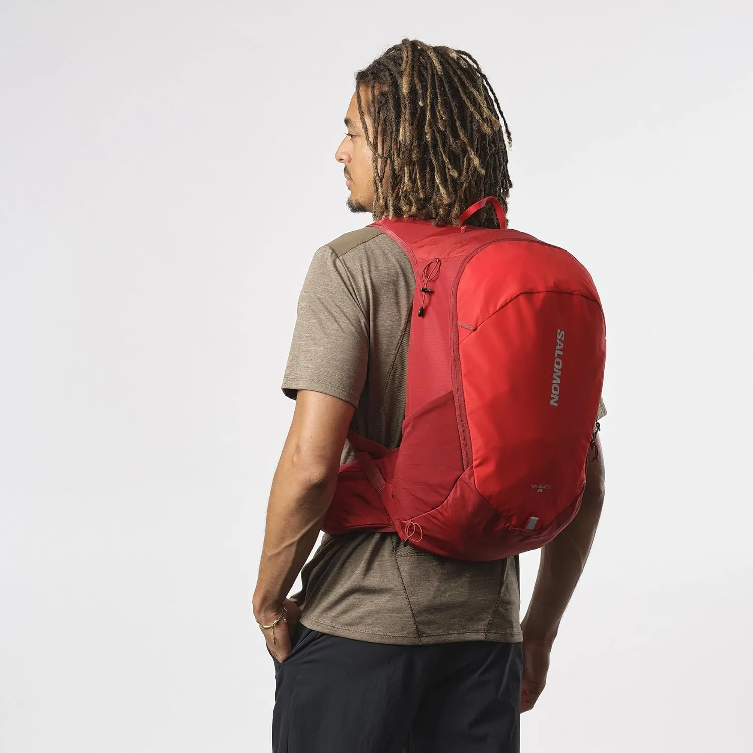 Salomon Unisex Trailblazer 20, Hiking & Trekking Backpack, 20-Liter - RED Dahlia / HIGH Risk RED - 20