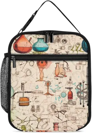 Science Chemical Knowledge Insulated Lunch Bag Portable Lunch Box Leakproof Lunch Tote Bag for Office School