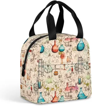 Science Chemical Knowledge Lunch Bag Portable Lunch Box Insulated Tote Bag Lunch Containers for Work Travel
