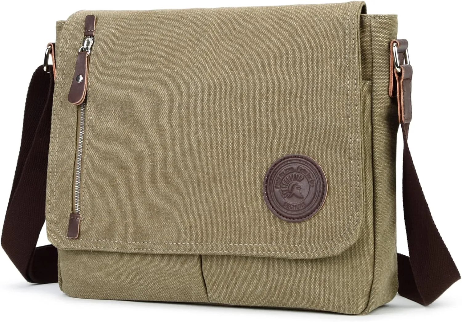 Sechunk Canvas Small Messenger Bag Vintage Shoulder bag Everyday Purse Crossbody bag for men women