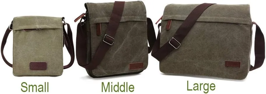 Sechunk Vintage Canvas Messenger Cross body bag Shoulder bag