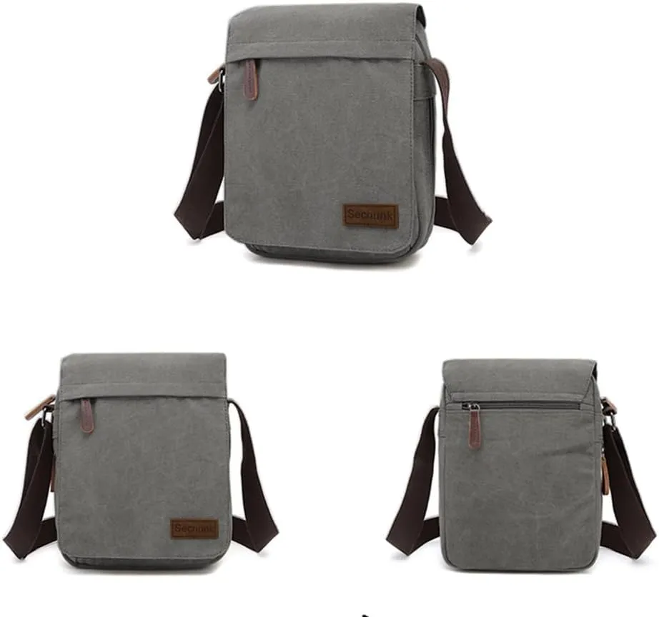 Sechunk Vintage Canvas Messenger Cross body bag Shoulder bag