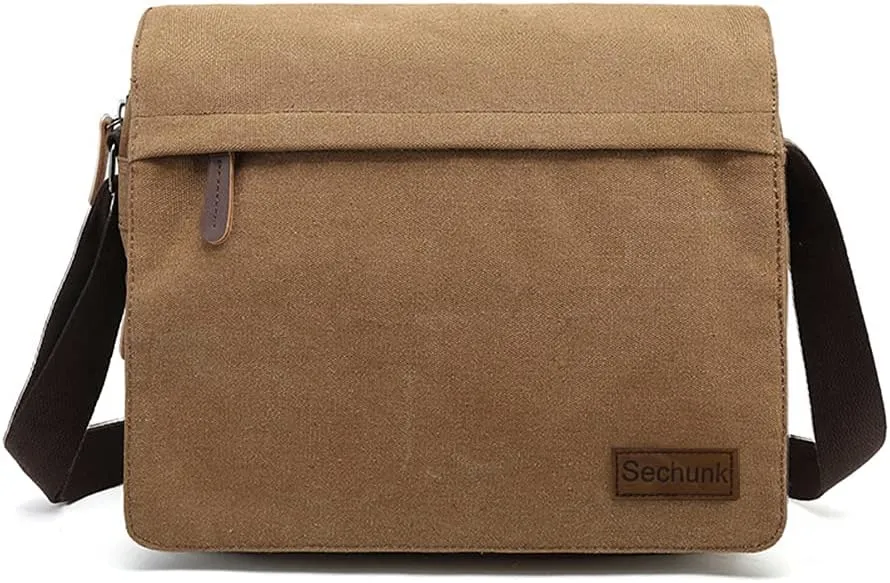 Sechunk Vintage Canvas Messenger Cross body bag Shoulder bag