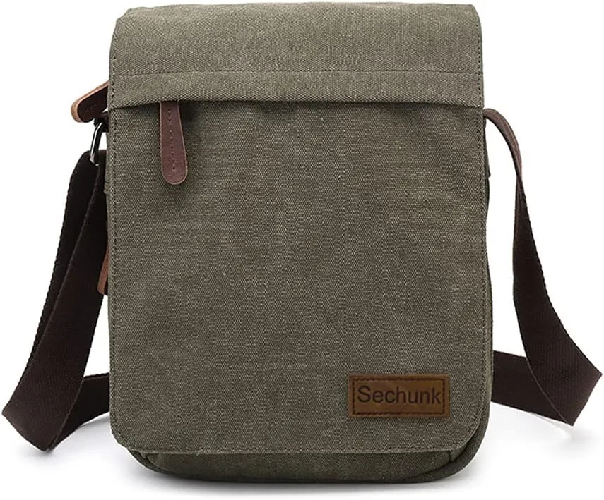 Sechunk Vintage Canvas Messenger Cross body bag Shoulder bag