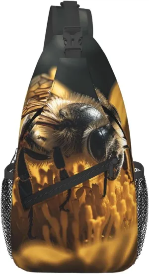 Serious Bee Sling Backpack for Women Men Cross Chest Bag Diagonally Crossbody Shoulder Bag Travel
