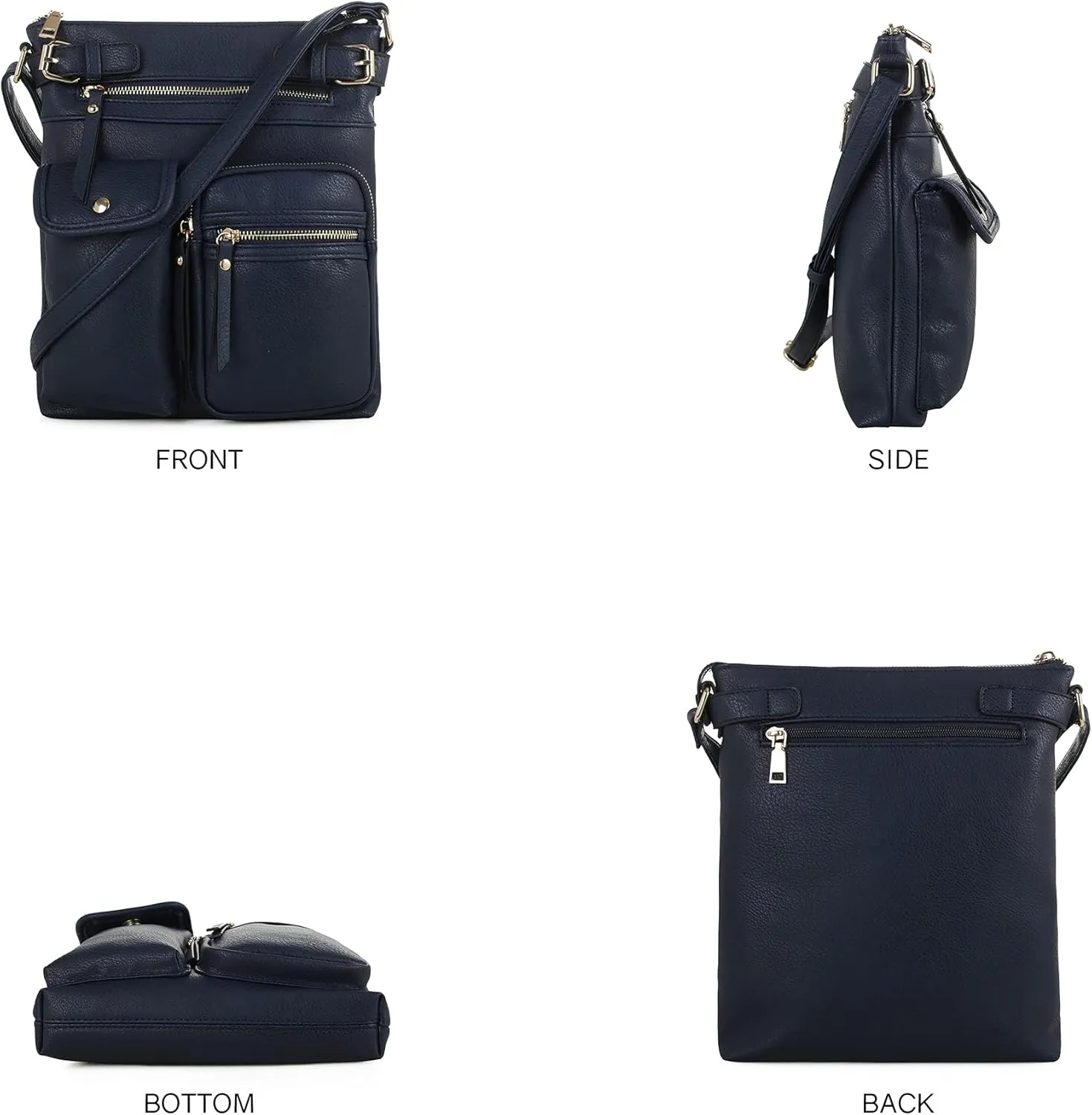 SG SUGU Katie Lightweight Medium Crossbody Bag Shoulder Bag with Multi Pocket for Women