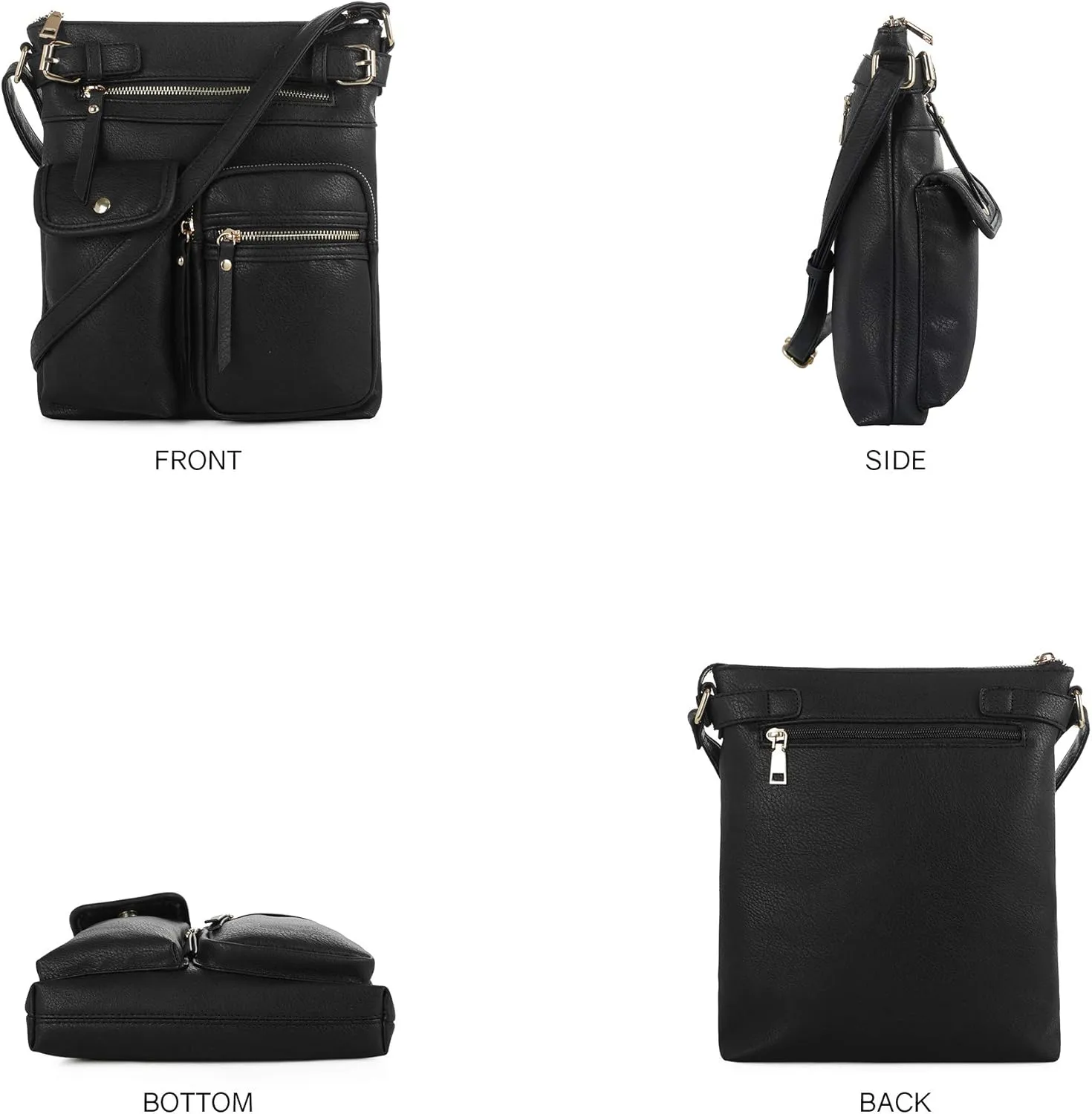 SG SUGU Katie Lightweight Medium Crossbody Bag Shoulder Bag with Multi Pocket for Women