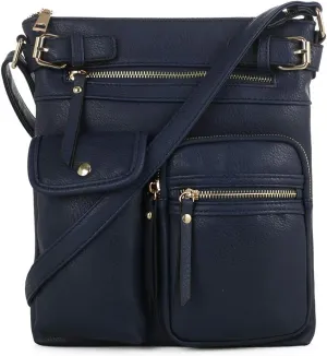 SG SUGU Katie Lightweight Medium Crossbody Bag Shoulder Bag with Multi Pocket for Women