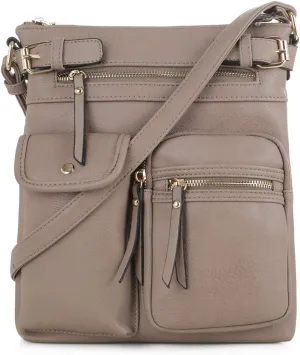 SG SUGU Katie Lightweight Medium Crossbody Bag Shoulder Bag with Multi Pocket for Women