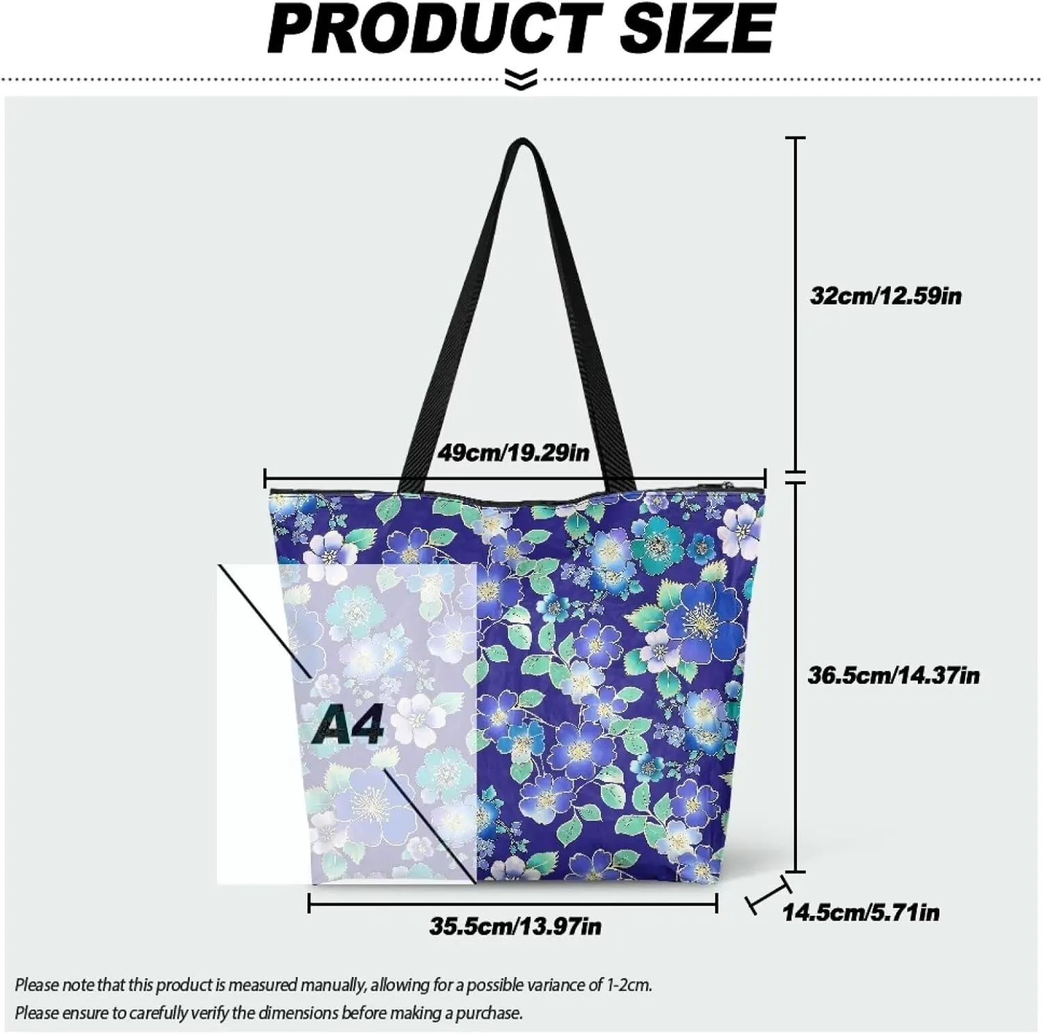 Shoulder Tote Bag for Women Foldable Hobo Handbag, Abstract Painting Art Eco Shopping Bag Tote Grocery Bags