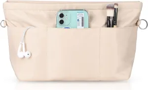 Sightor Nylon Handbag Organizer Insert - Purse Tote Shaper in Bag (Beige, X-Large)