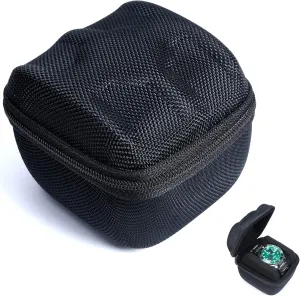 Single Hard Watch travel case, Men's wristwatch smartwatch sports watch Roll Display Organizer box with custom flexible pillow fit up to 55mm face watch