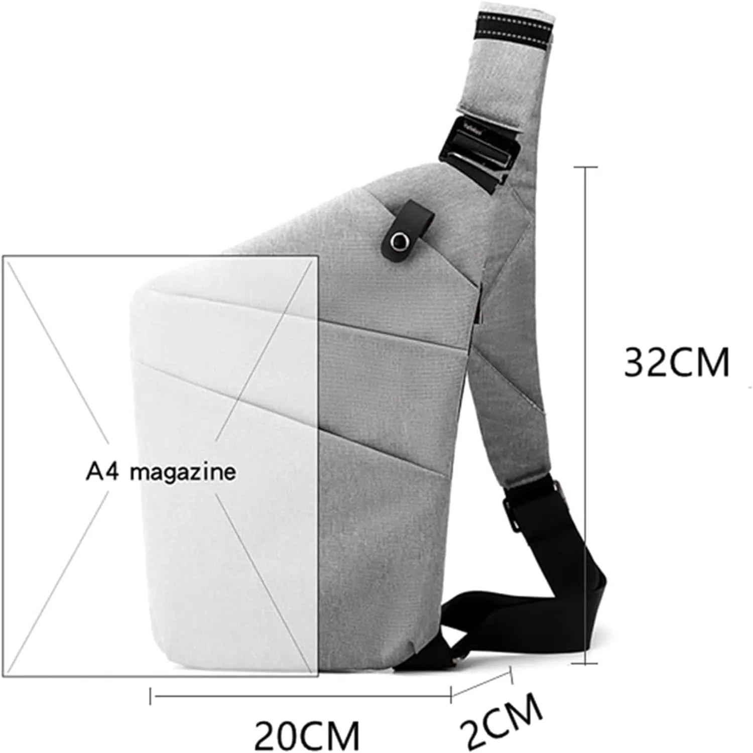 Slim Carry, The Slim Carry Sling Bag, Anti Theft Crossbody Bag Travel Personal Flex Bag for Men Women
