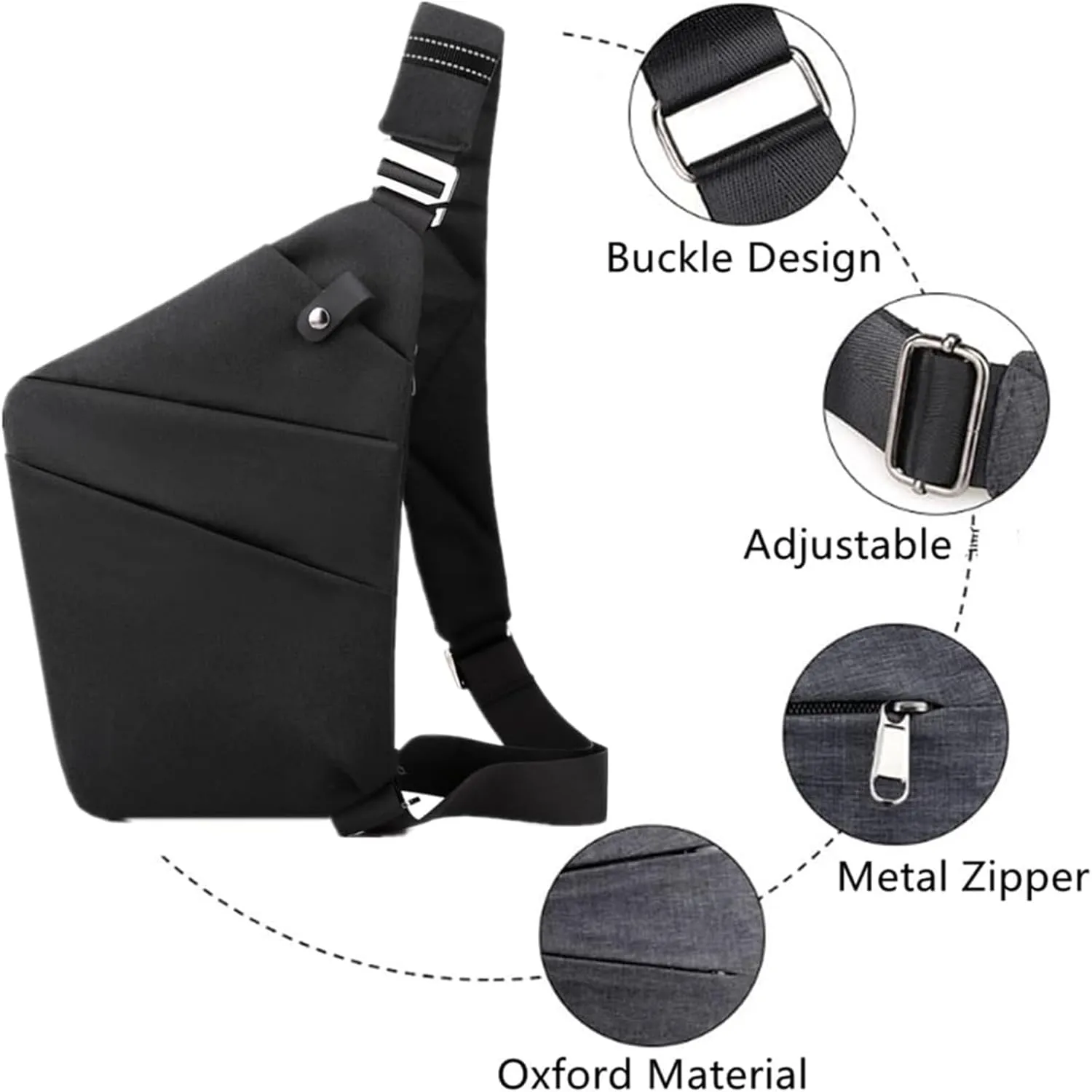 Slim Carry, The Slim Carry Sling Bag, Anti Theft Crossbody Bag Travel Personal Flex Bag for Men Women
