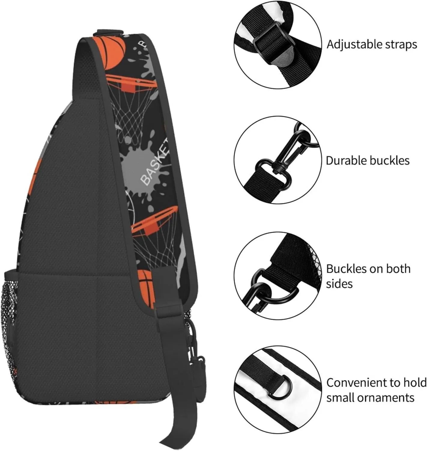 Sling Backpack Crossbody Shoulder Bag For Women Men Sling Bag Purse Travel Hiking Chest Bag Daypack Unisex