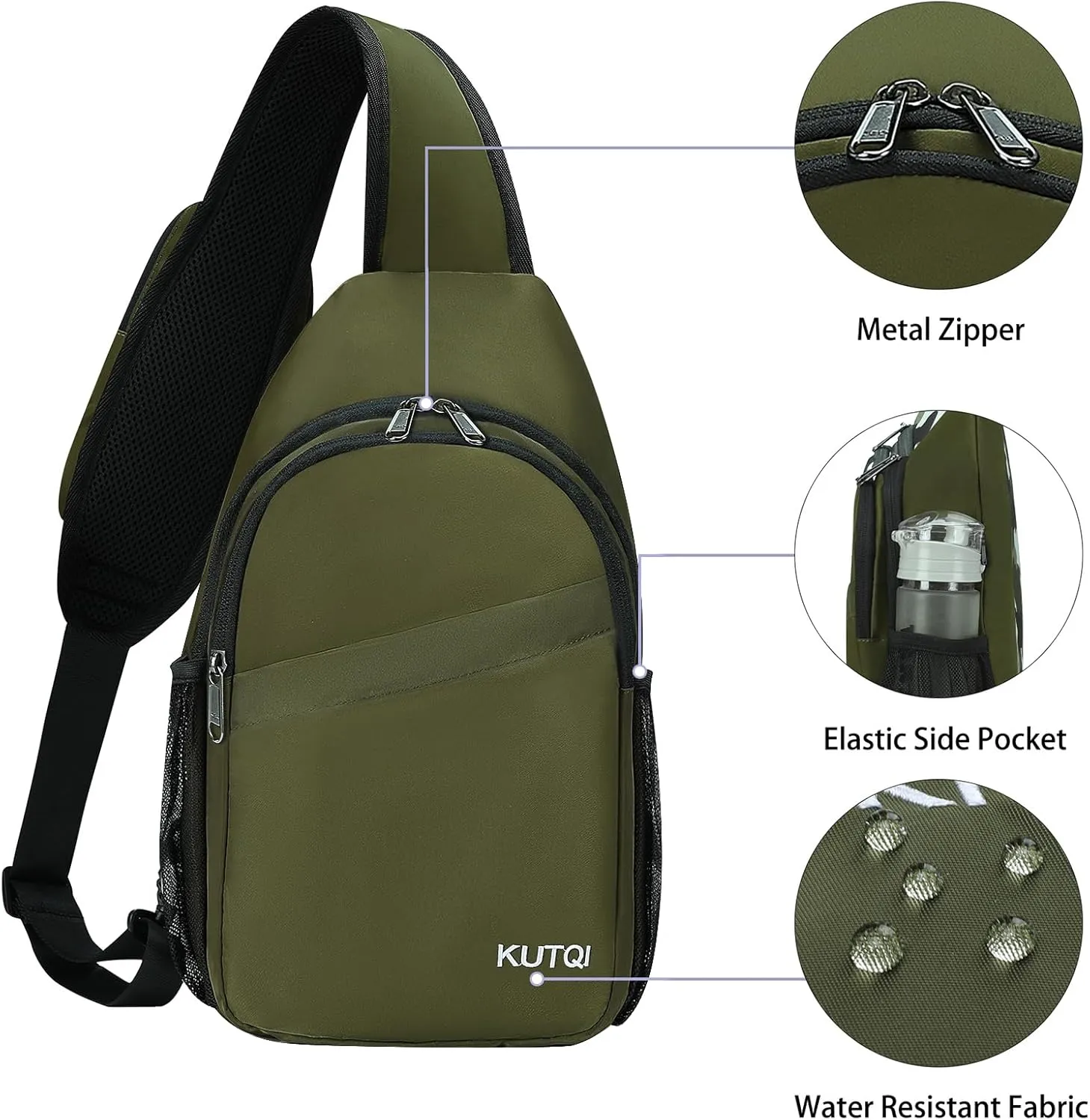 Sling Backpack Crossbody Sling Bag for Women Men Multipurpose Travel Essentials Hiking Chest Bag Daypack