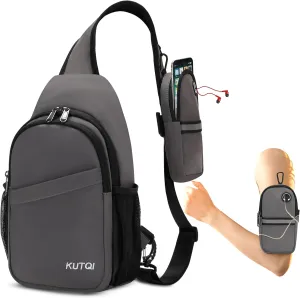 Sling Backpack Crossbody Sling Bag for Women Men Multipurpose Travel Essentials Hiking Chest Bag Daypack