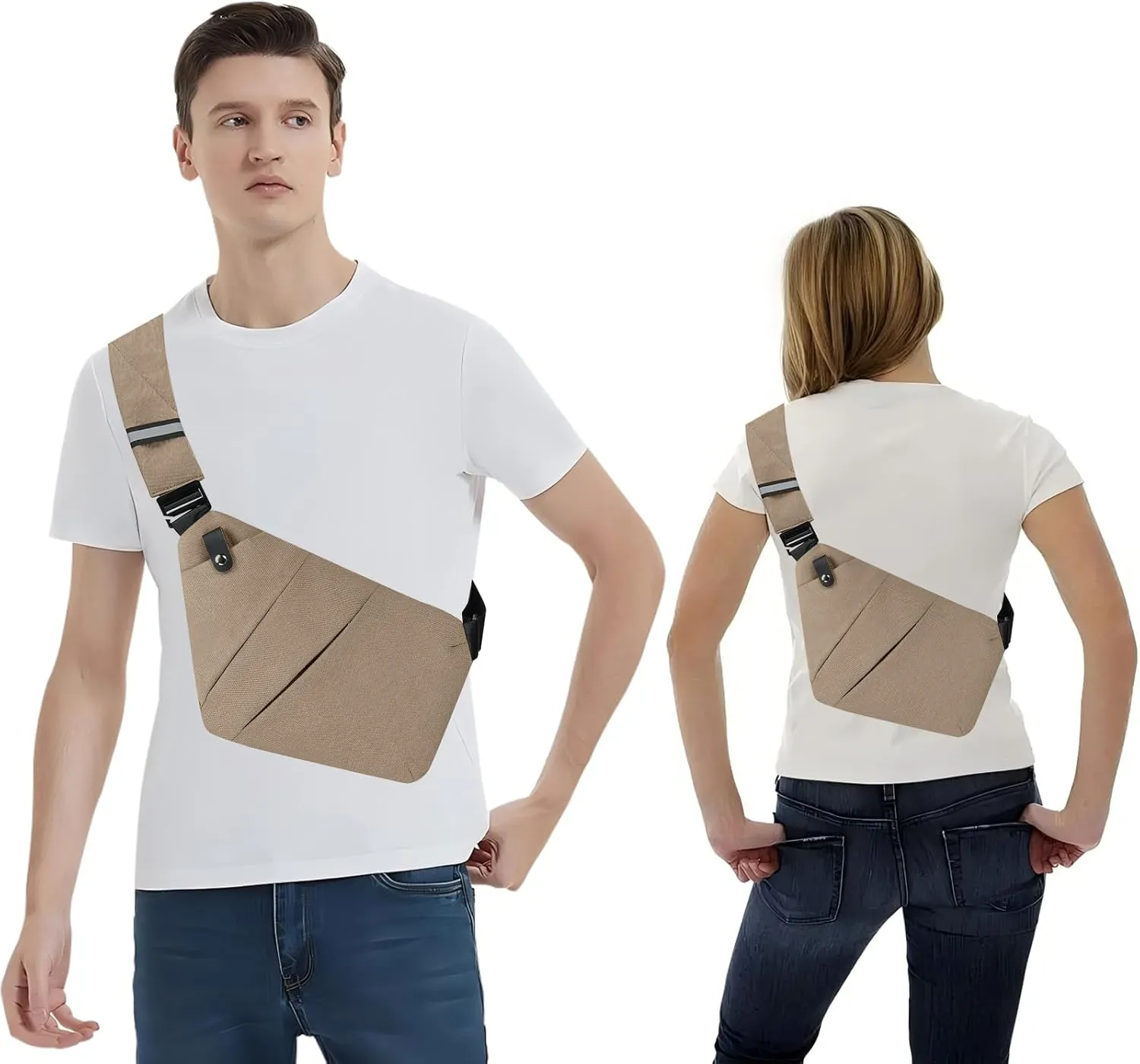 Sling Bag Anti-Theft Crossbody Bag for Women Men Sling Backpack Multipurpose Travel Essentials Hiking Chest Bag Daypack