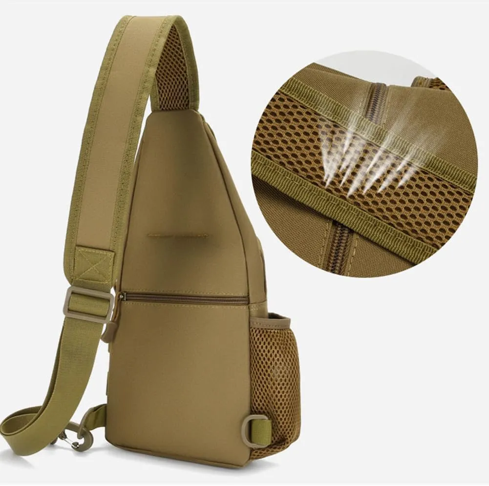Sling Bag Crossbody Backpack for Men,Handiness Skiing Sling Bag, Lightweight Daypack for Hiking Travel (Color 1)