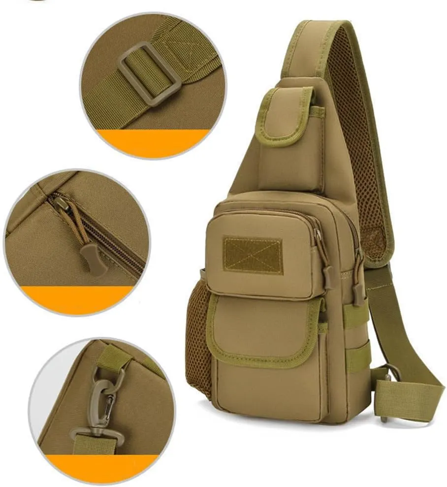 Sling Bag Crossbody Backpack for Men,Handiness Skiing Sling Bag, Lightweight Daypack for Hiking Travel (Color 1)