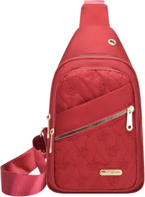 Sling Bag Crossbody Sling Backpack Chest Bag Shoulder Backpack Multipurpose Crossbody Shoulder Bag for Man, Women (Red)