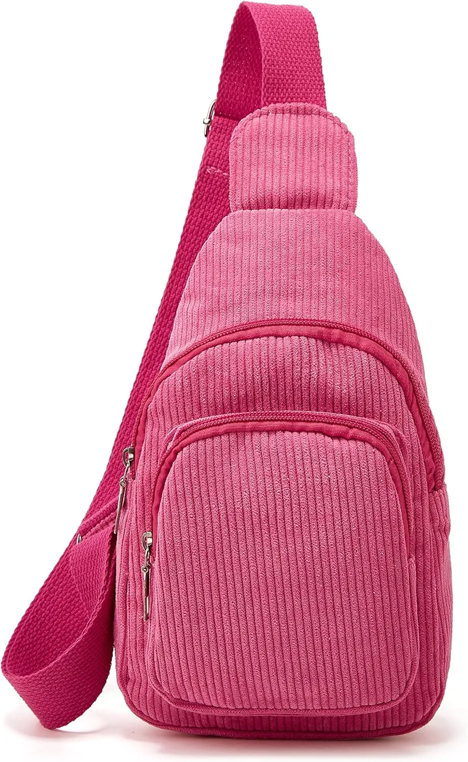 Sling Bag for Women Small Crossbody Sling Bag Corduroy Sling Backpack Fanny Belt Bag for Travel Sports Running Hiking