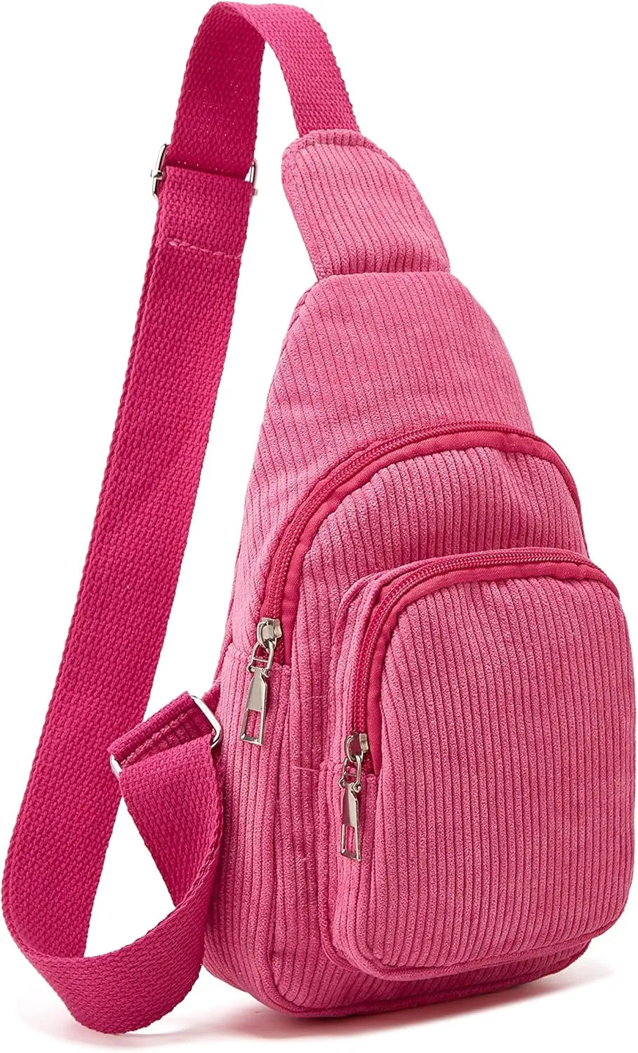 Sling Bag for Women Small Crossbody Sling Bag Corduroy Sling Backpack Fanny Belt Bag for Travel Sports Running Hiking