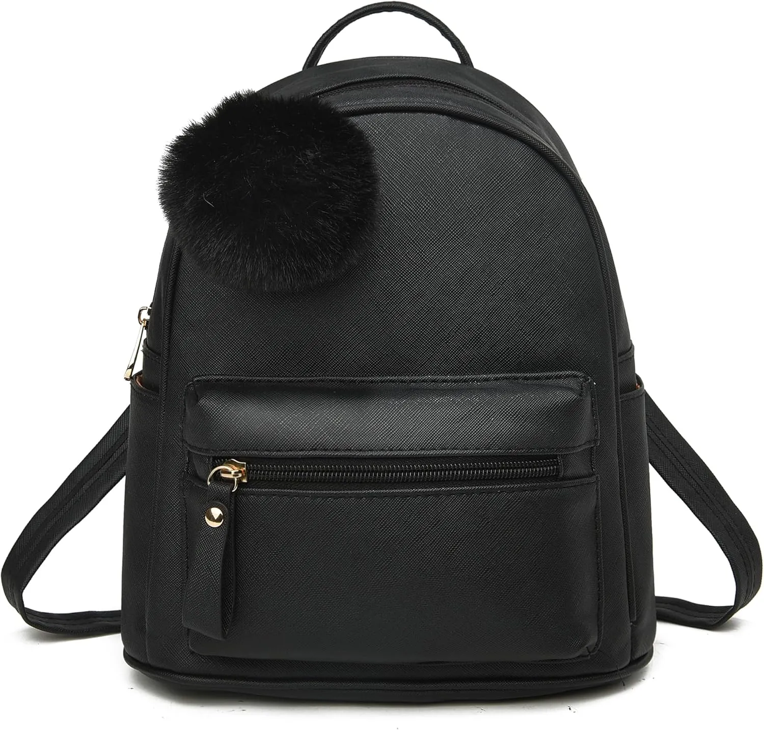 Small Backpack Purses for Women Mini Backpacks for Girls Kids PU Leather School Bookbags with Panda Coin Purse Set
