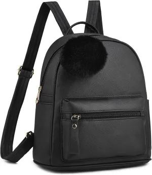 Small Backpack Purses for Women Mini Backpacks for Girls Kids PU Leather School Bookbags with Panda Coin Purse Set