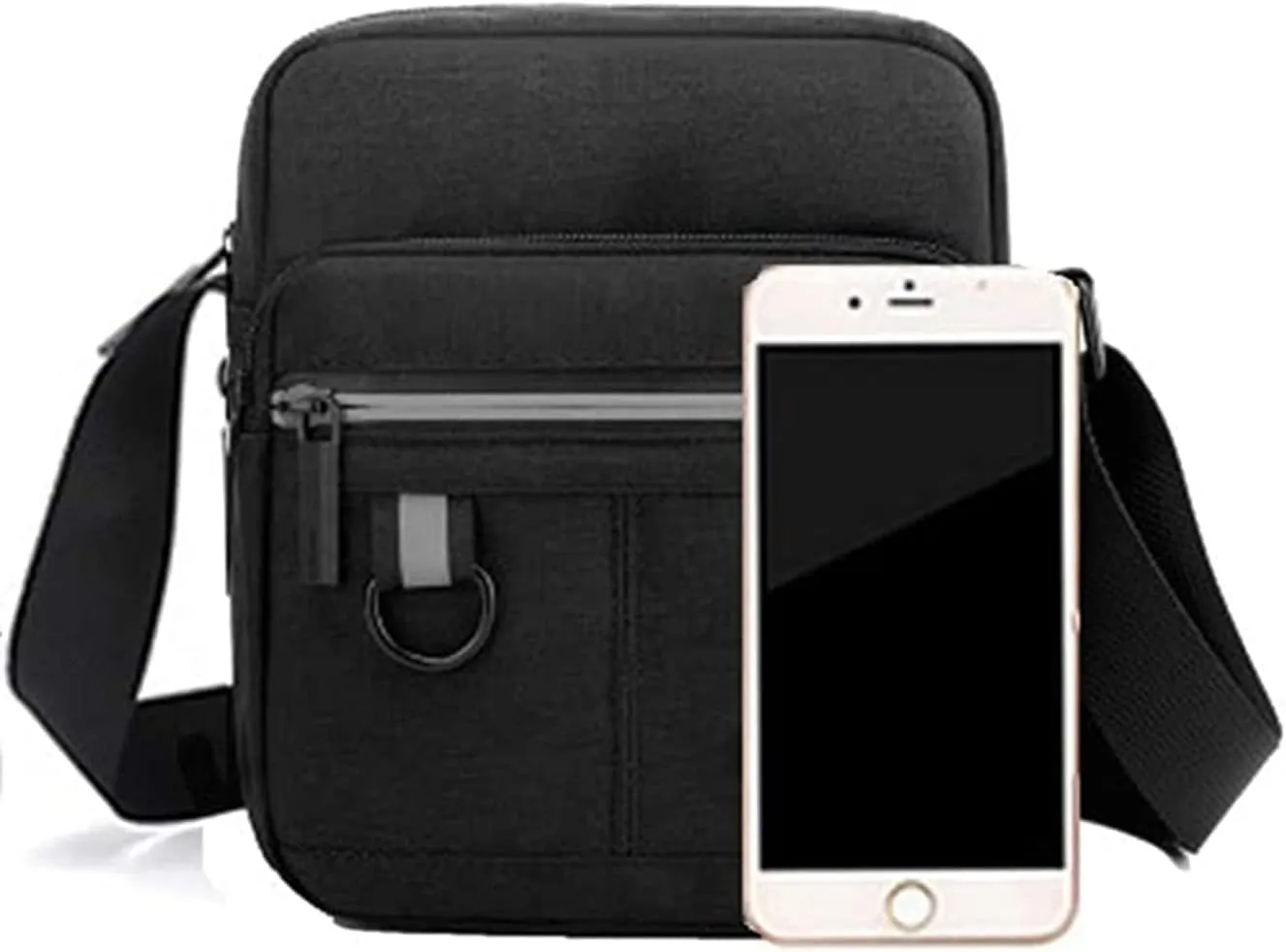Small Canvas Crossbody Bag for Men,Small Shoulder Bag, Mini Messenger Bag for Cell Phone, Portable mobile phone coin bag