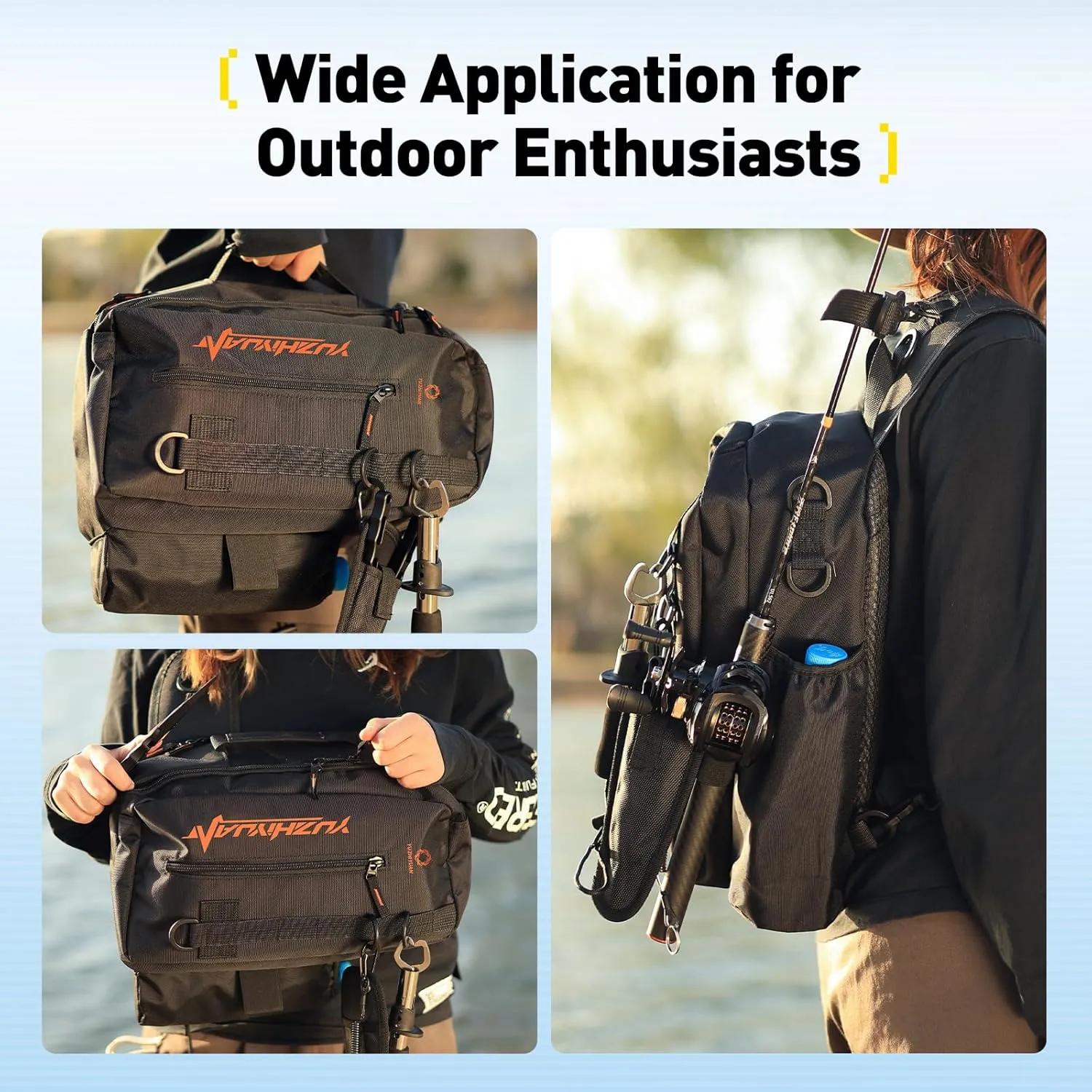 Small Fishing Bag with Rod Strap, Portable & Lightweight, Fish Small Tackle bag – Fits Tackle Boxes & Gear,Move Freely, Cast Smoothly - Fishing Gifts for Men