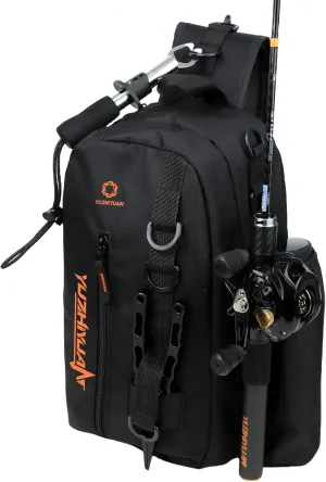 Small Fishing Bag with Rod Strap, Portable & Lightweight, Fish Small Tackle bag – Fits Tackle Boxes & Gear,Move Freely, Cast Smoothly - Fishing Gifts for Men