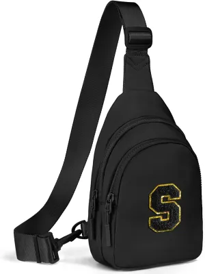 Small Initial Sling Bag for Girls & Women - Cute Crossbody Fanny Pack Gift