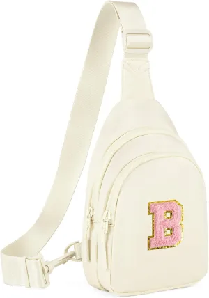 Small Initial Sling Bag for Girls & Women - Cute Crossbody Fanny Pack Gift