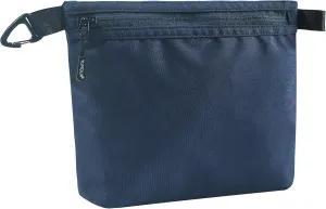 Small Pouch for Travel Essentials, Makeup Pouch Bag with Carabiner Clip on Backpack Dopp Kit Storage Pouch Organization for Toiletries, Cosmetics, Tech, Tools, Water Resistant 500D Nylon (Dark Blue)