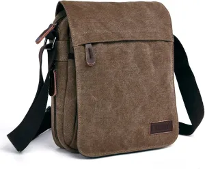 Small retro canvas messenger men's crossbody bag and shoulder bag