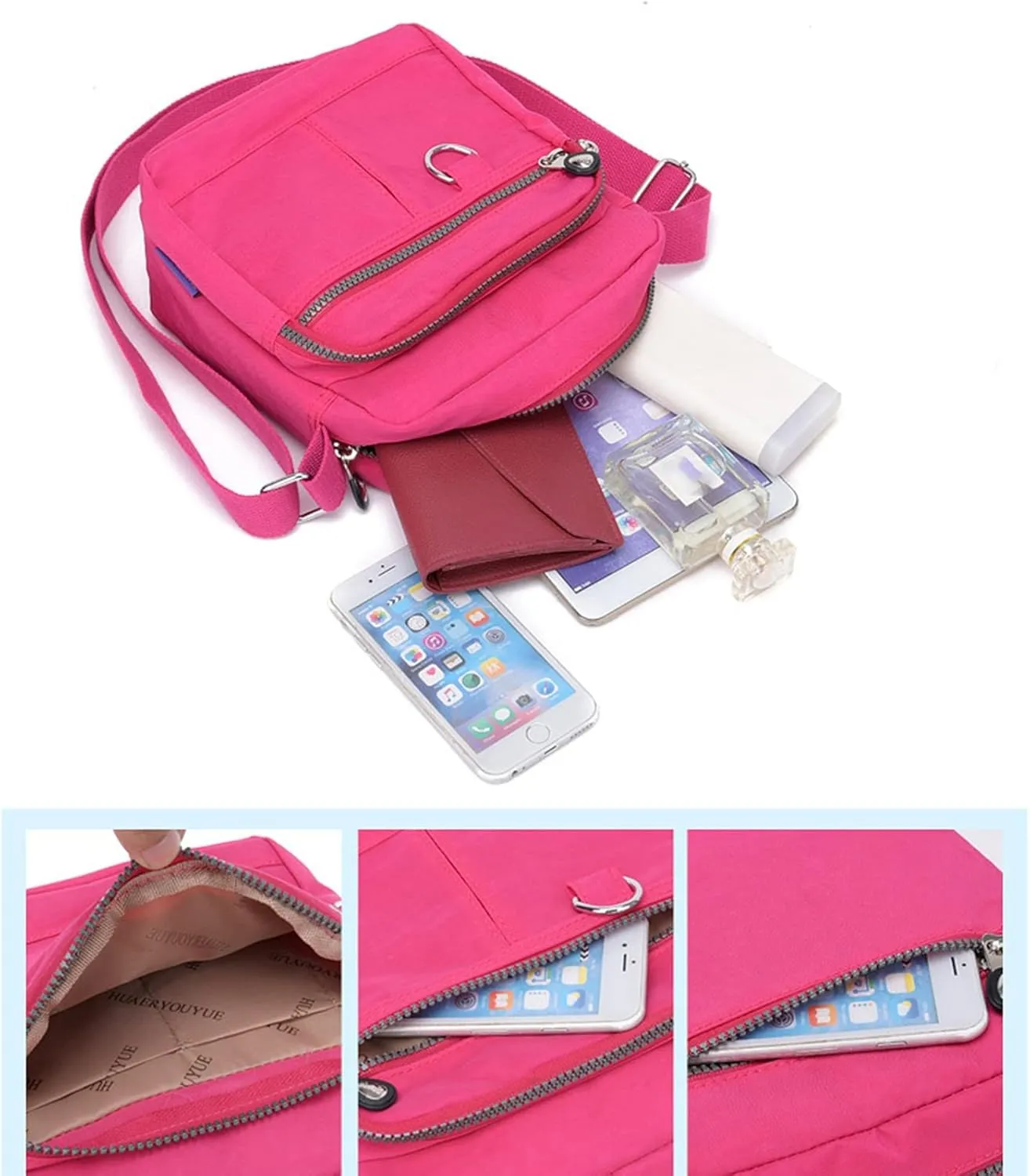 Small Sling Bag Crossbody Vegan Leather Fanny Packs for Women Women Fashionable Chest Bag for (0429A-Purple, One Size)