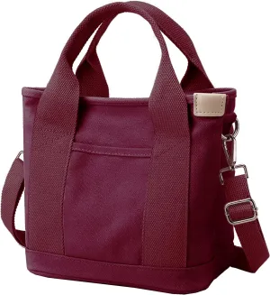 Small Tote Bag with Zipper Tote Bag for Women Canvas Crossbody Bag Shoulder Bag Satchel Hobo Bag Messenger Bag 2025
