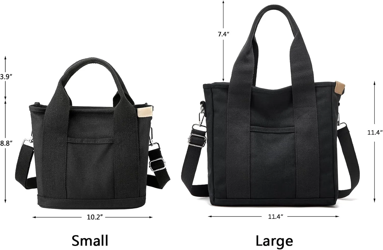 Small Tote Bag with Zipper Tote Bag for Women Canvas Crossbody Bag Shoulder Bag Satchel Hobo Bag Messenger Bag 2025