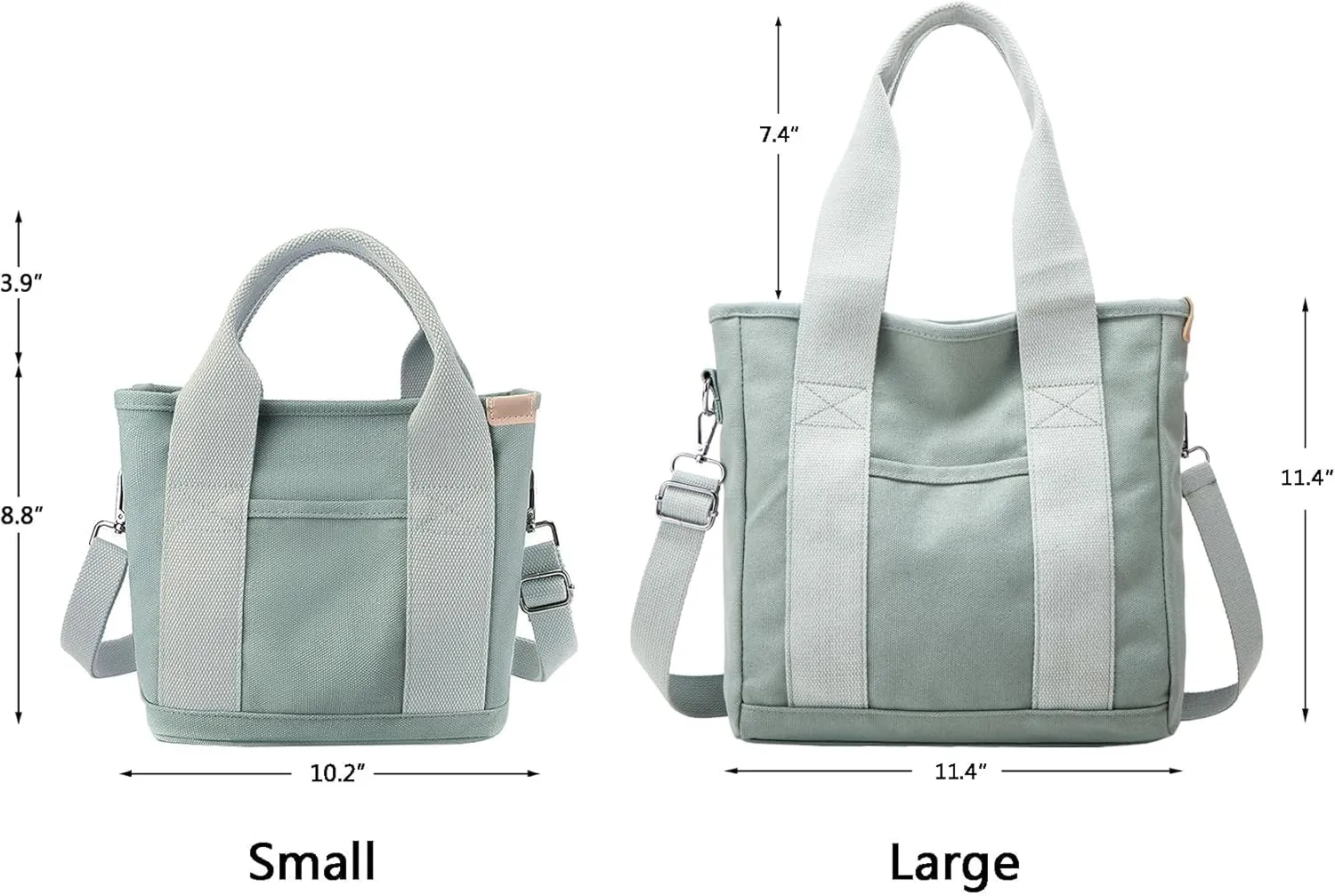 Small Tote Bag with Zipper Tote Bag for Women Canvas Crossbody Bag Shoulder Bag Satchel Hobo Bag Messenger Bag 2025