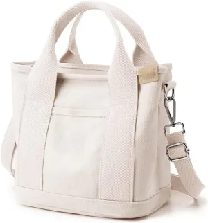 Small Tote Bag with Zipper Tote Bag for Women Canvas Crossbody Bag Shoulder Bag Satchel Hobo Bag Messenger Bag 2025