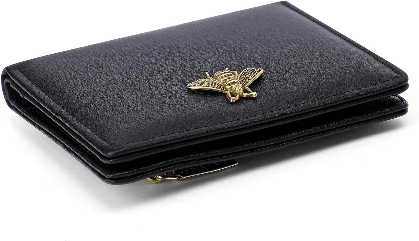Small Women Wallet RFID Blocking Bifold Pocket Wallet Slim Compact Ladies Purse Mini Wallets For Women (Black)