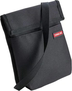 Smell Proof Cross Body Bag - Adjustable Shoulder Pouch by Formline Supply (Black - Red Logo)
