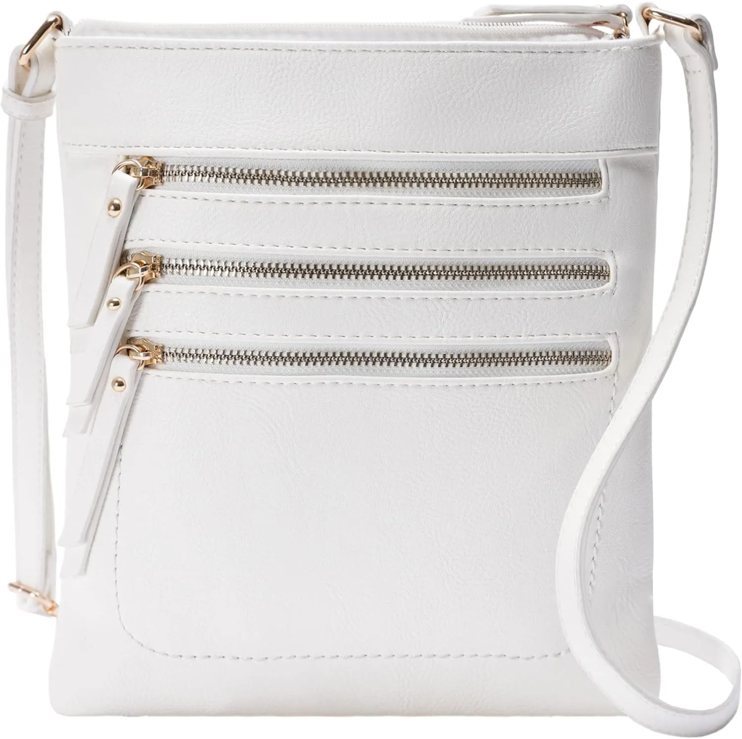 Solene Crossbody Bag Functional Multi Pocket Messenger Purse Top Zip Closure Shoulder Handbag With Adjustable Strap