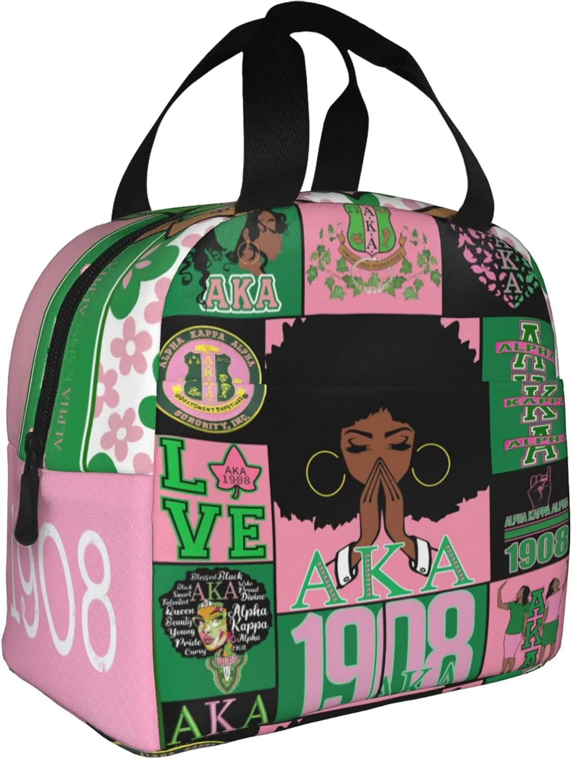 Sorority Lunch Box for Men Women Insulated Reusable Portable Travel Picnic Waterproof Lunch Tote Bags