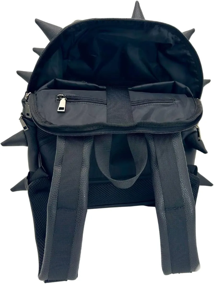 Spike Got Your Black Stylish Lightweight Compact Premium Faux Leather Daypack for Men & Women Durable Unisex Casual Travel 13" Laptop Commuter Bag