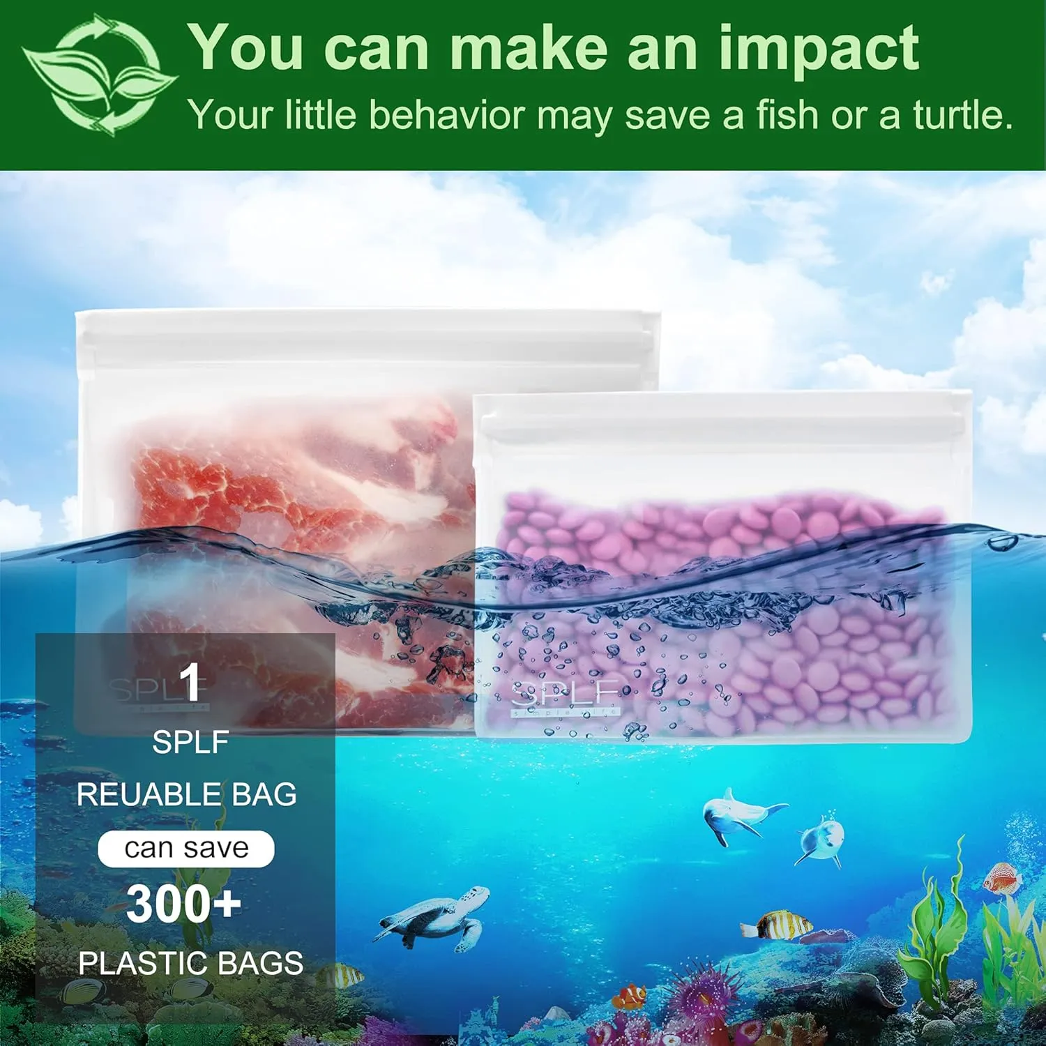 SPLF 4 Pack Leakproof Clear Toiletry bags, TSA Approved Quart Size Zipper Bags, BPA Free Travel Makeup Cosmetic Bags for Women Men, Carry on Airport Airline Compliant Bags