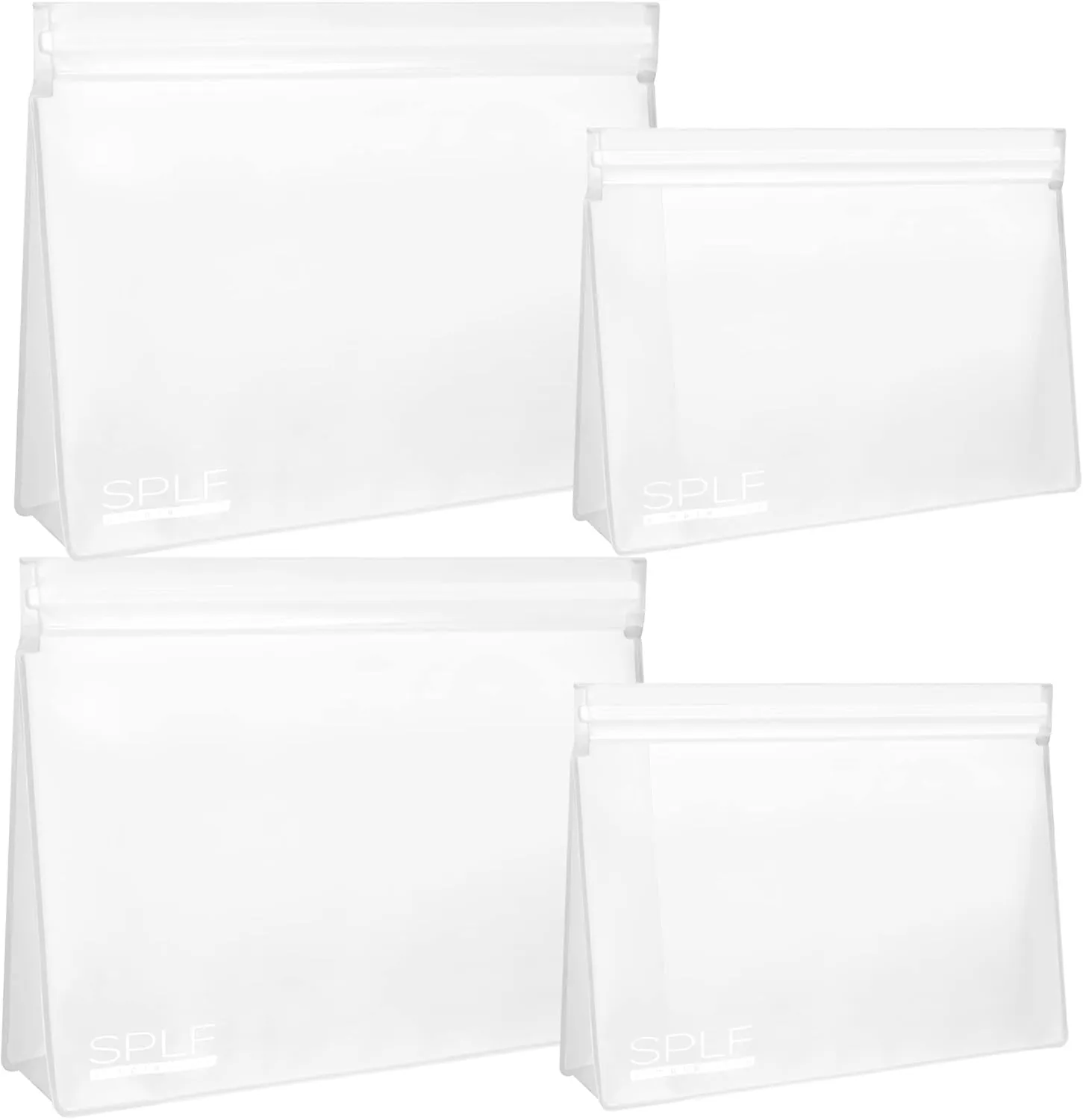 SPLF 4 Pack Leakproof Clear Toiletry bags, TSA Approved Quart Size Zipper Bags, BPA Free Travel Makeup Cosmetic Bags for Women Men, Carry on Airport Airline Compliant Bags